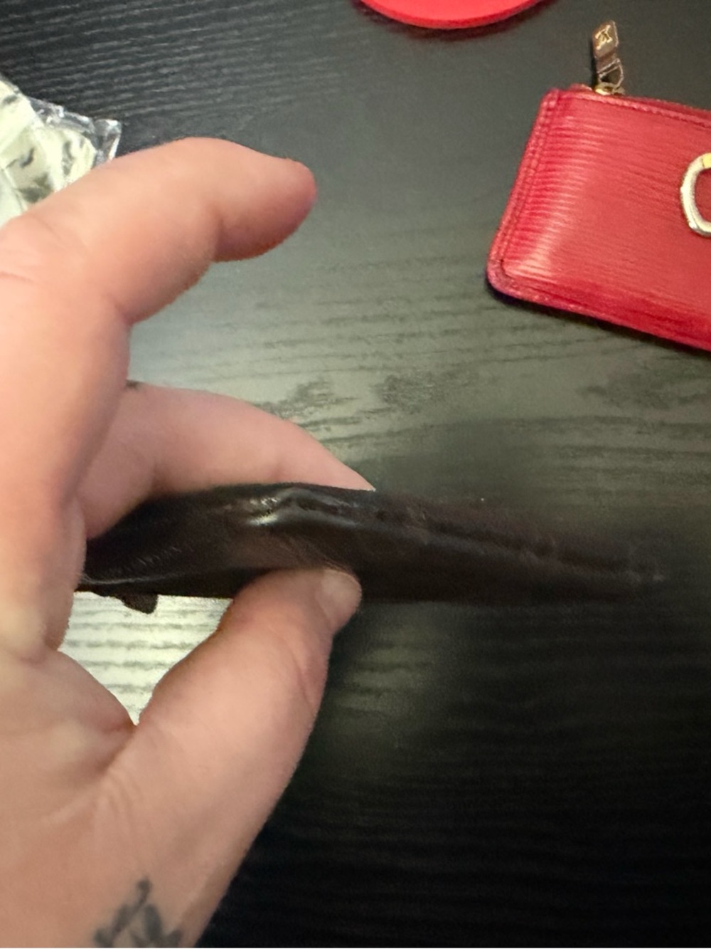 Louis Vuitton Monogram Key Pouch in Brown and Tan - Picture 8 of 9
